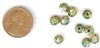 10 6mm Green Cloisonné Rounds
